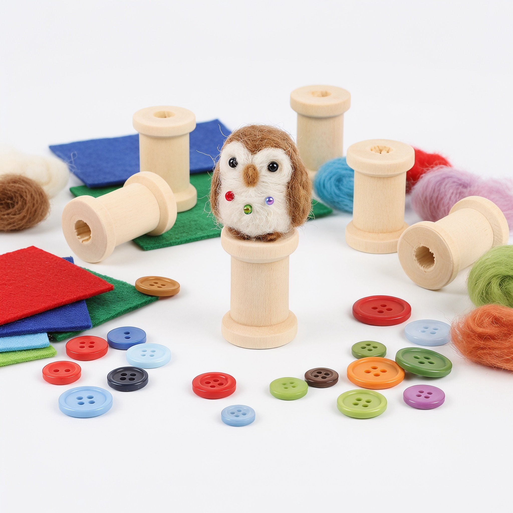 Thread Bobbins Empty - 100Pcs Empty Wooden Spools 0.75x0.55x0.55in Smooth