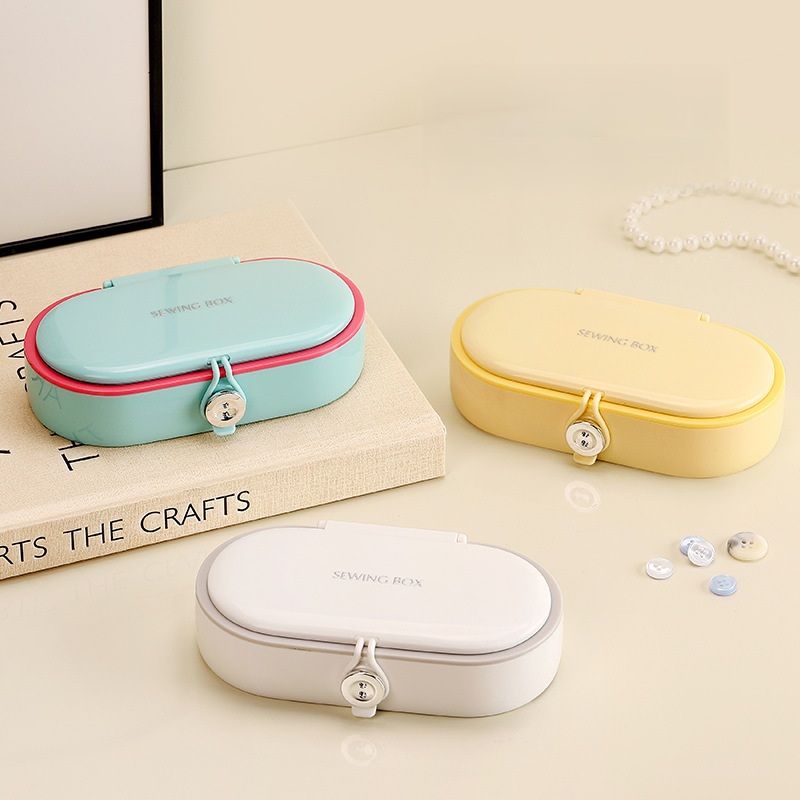 Textile Sewing Kit - Stylish Portable Sewing Box Set -