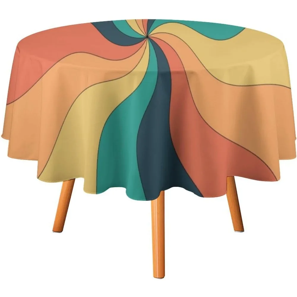 Retro Groovy Swirl Round Table - огляд і ціна Century Textile & Sewing Supply