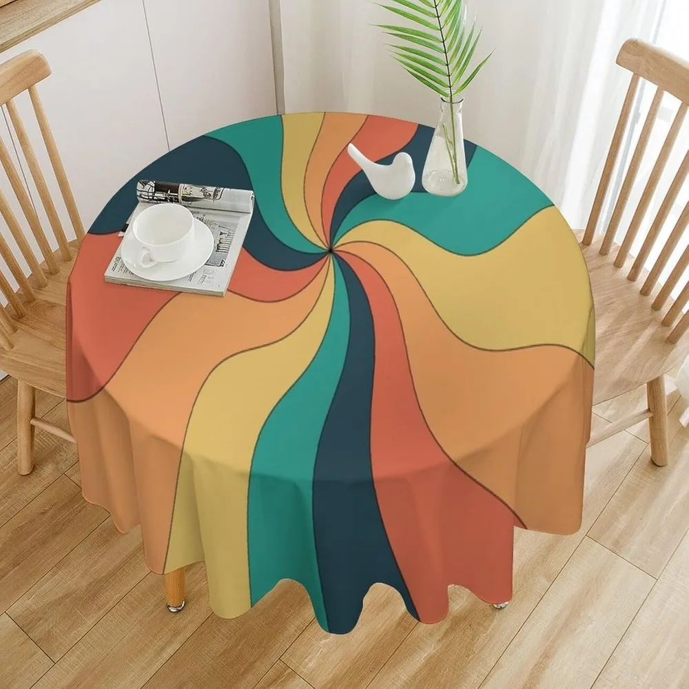 Retro Groovy Swirl Round Table - огляд і ціна Century Textile & Sewing Supply