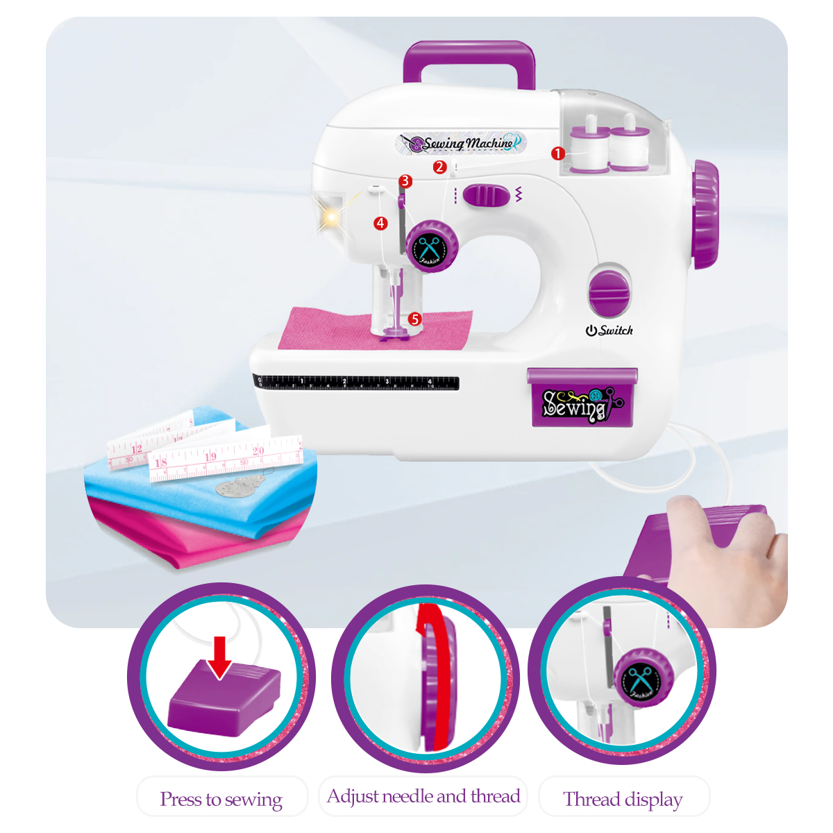 Sewing Machine Toys, Portable  - огляд і ціна Hem Tape Fusible