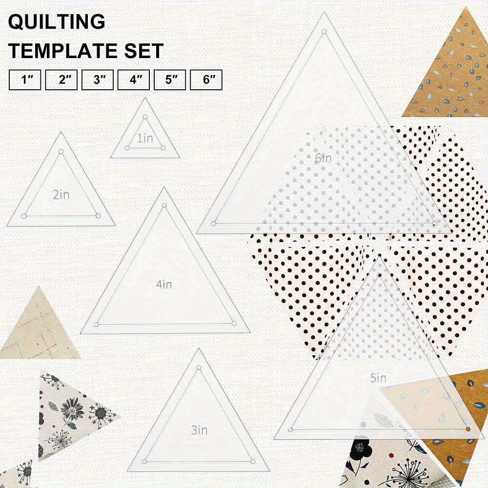 6pcs Acrylic Patchwork Triangl - огляд і ціна Quilting Ruler Square