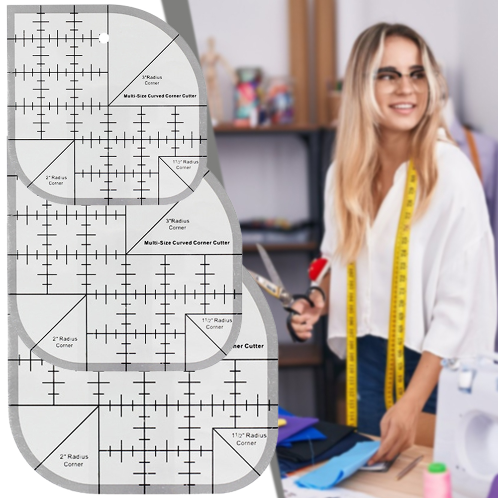 Non Slip Curved Corner Cutter  - огляд і ціна Quilting Ruler Square