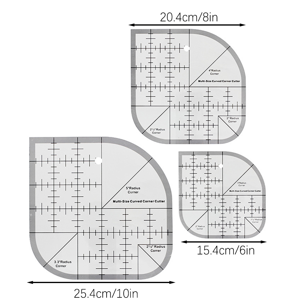 Non Slip Curved Corner Cutter  - огляд і ціна Quilting Ruler Square