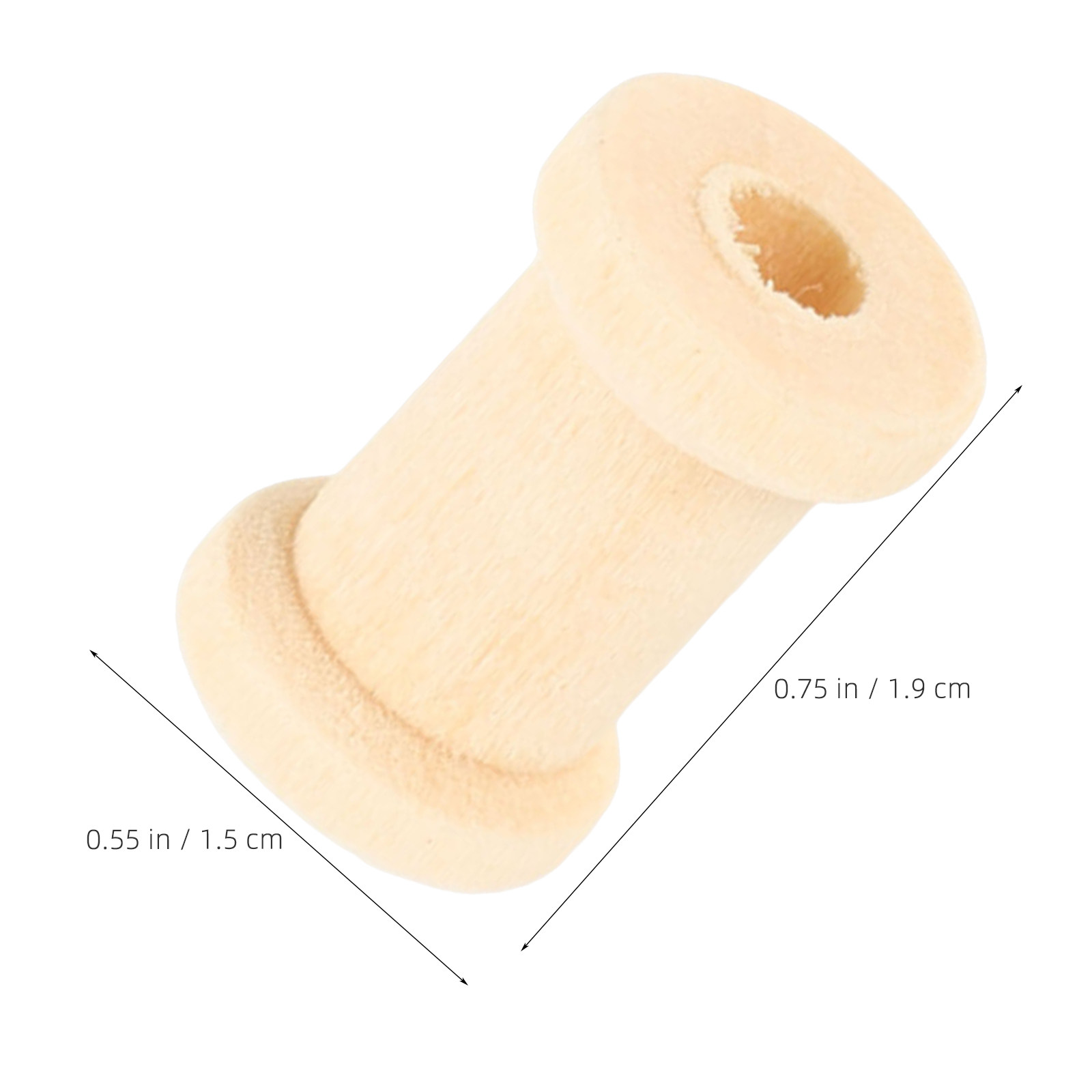 100Pcs Empty Wooden Spools 0.7 - огляд і ціна Thread Bobbins Empty
