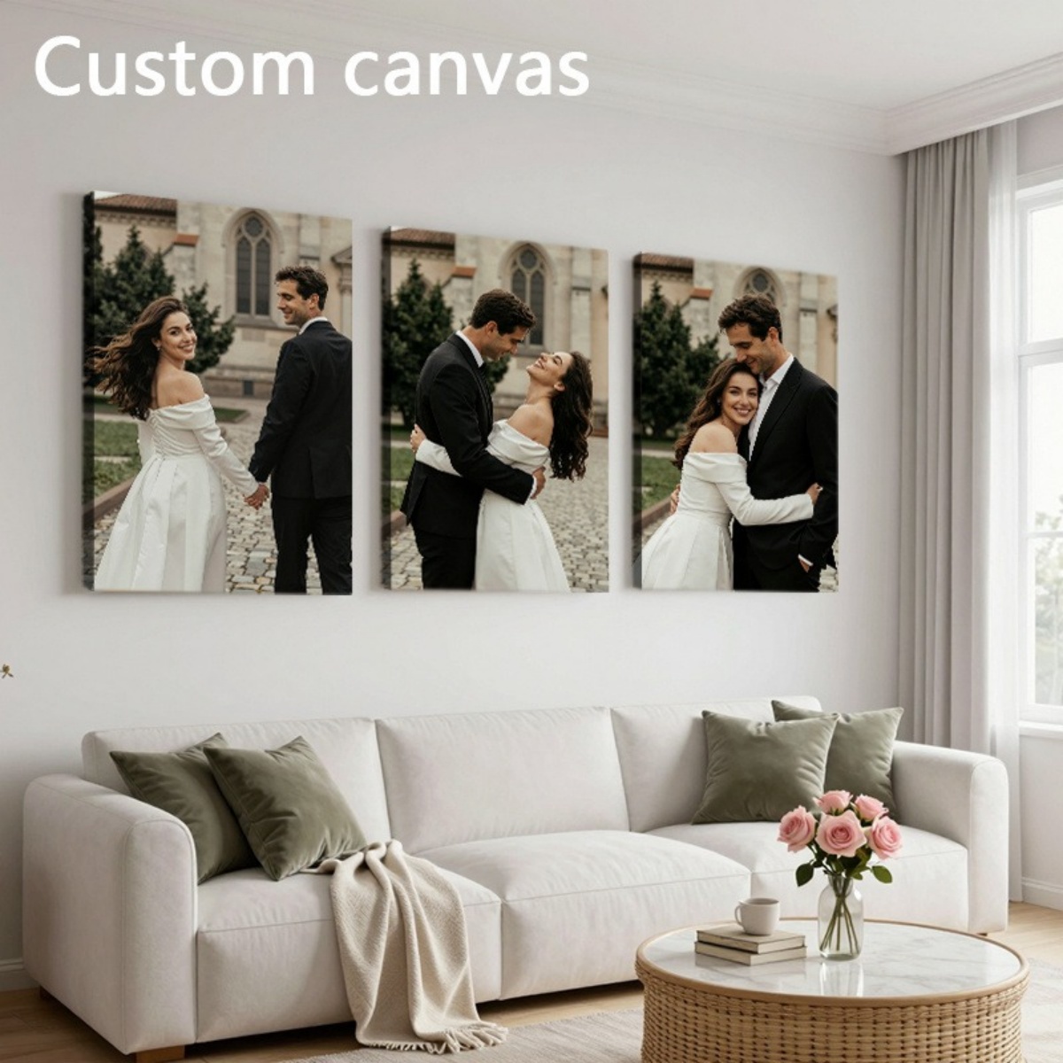 Set of 3 Custom Photo Canvas P - огляд і ціна Sewing Custom