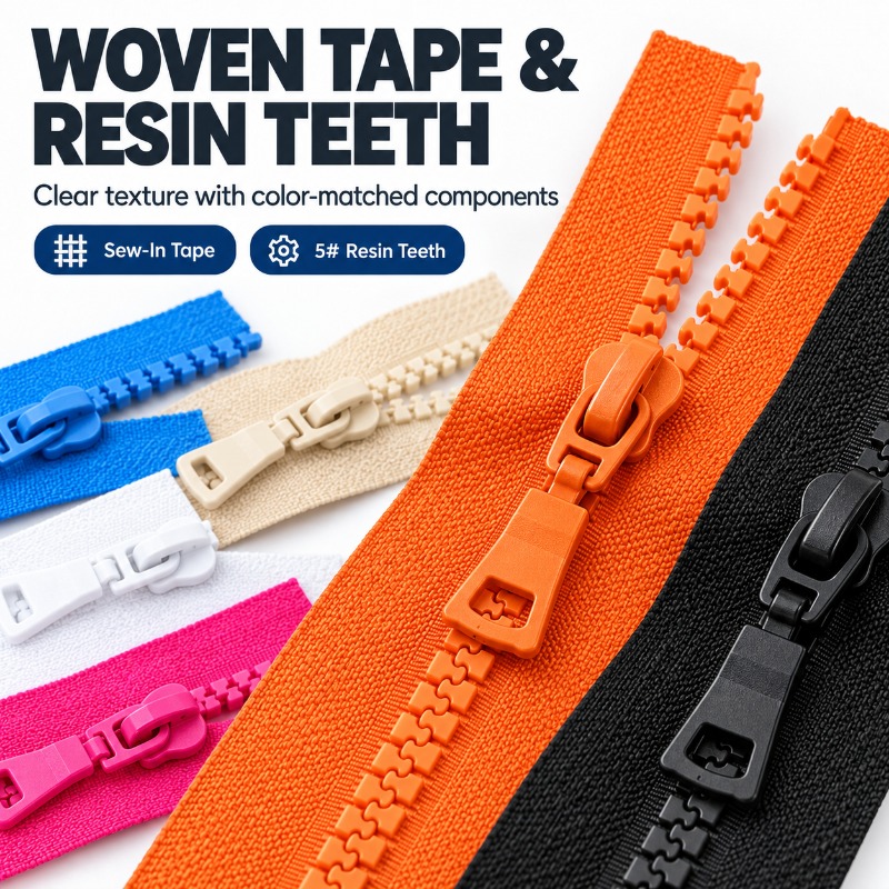 2/5/10Pcs 5# 60-90cm Resin Zip - огляд і ціна Sewing Front Zipper