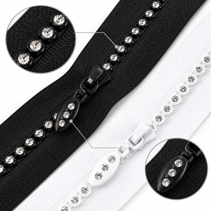 1/2Pcs 50/60/70cm 5# Resin Rhi - огляд і ціна Sewing Front Zipper