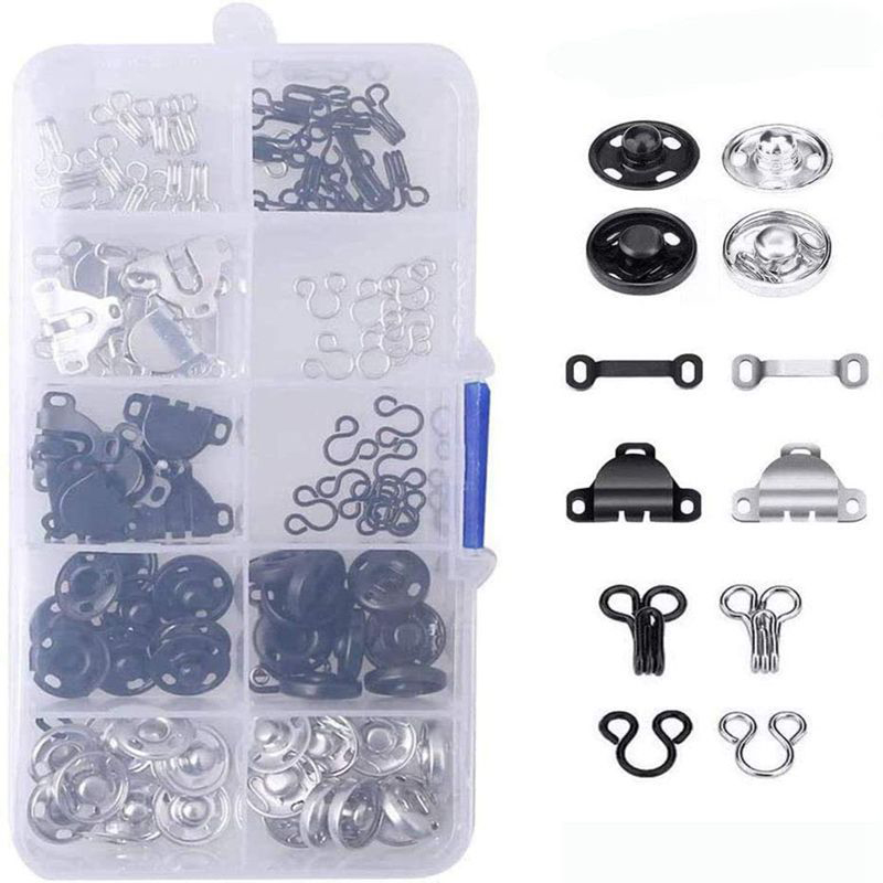 [E] Sewing Hooks And Eyes Set  - огляд і ціна Textile Sewing Kit