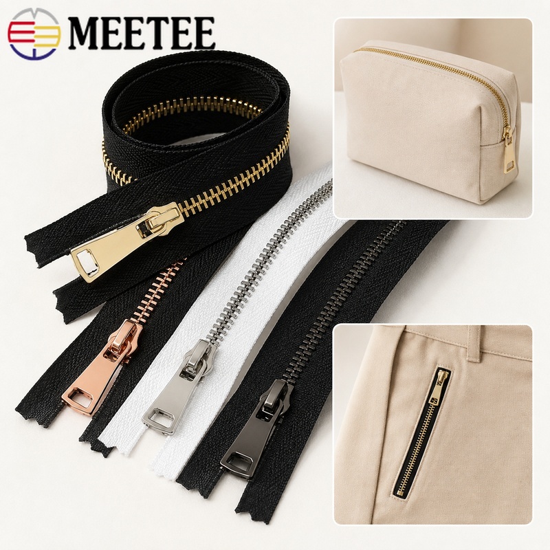5Pcs 5# 15-80cm Metal Zippers  - огляд і ціна Sewing Front Zipper