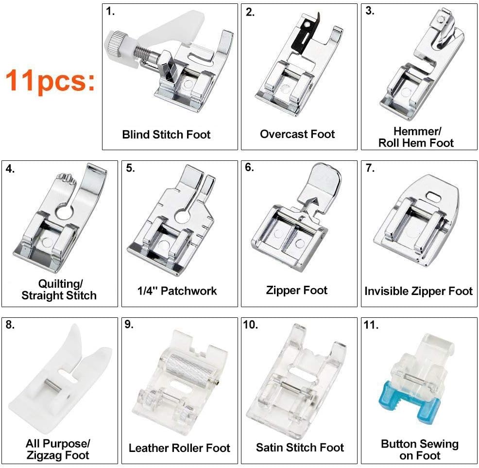 11Pcs Presser Feet Set - Walki - огляд і ціна Textile Sewing Kit