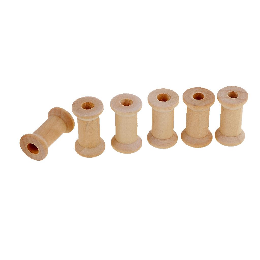 Wooden Empty Bobbin Set 20 Pie - огляд і ціна Thread Bobbins Empty
