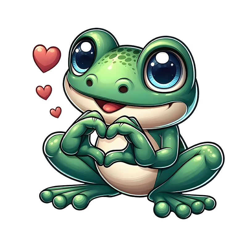 A Cute Cartoon Frog Iron on Tr - огляд і ціна Iron On Patch