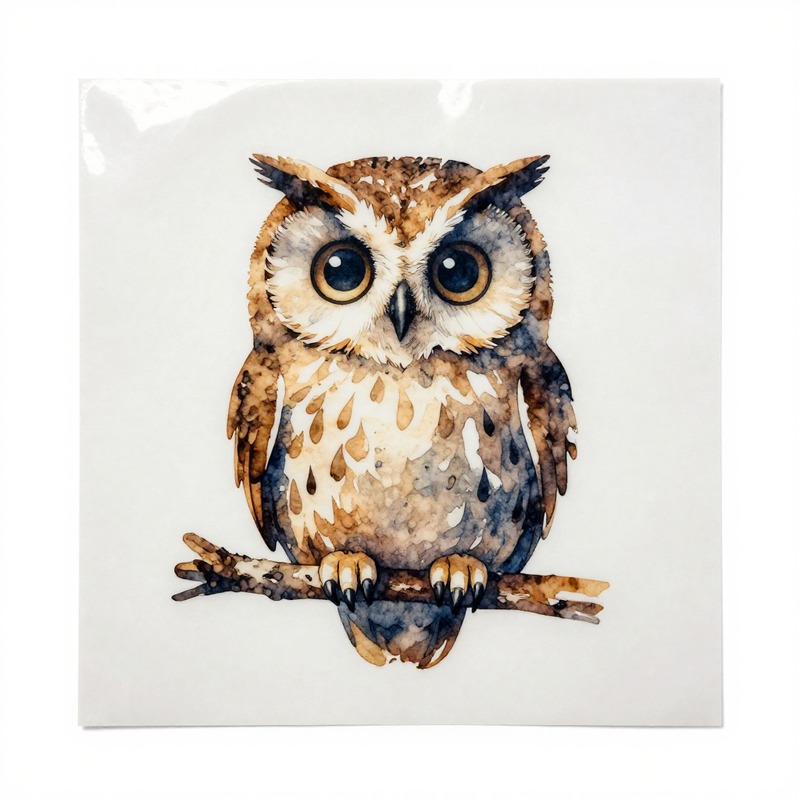 Watercolor Owl Heat Transfer V - огляд і ціна Iron On Patch