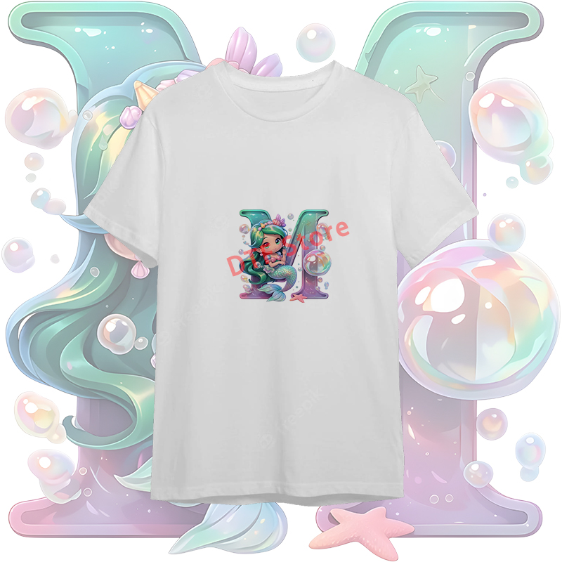 Cartoon Mermaid A-Z English Al - огляд і ціна Iron On Patch