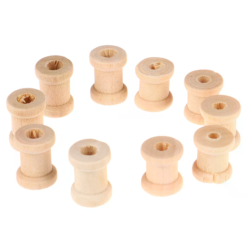 100PCS Wooden Empty Thread Spo - огляд і ціна Thread Bobbins Empty